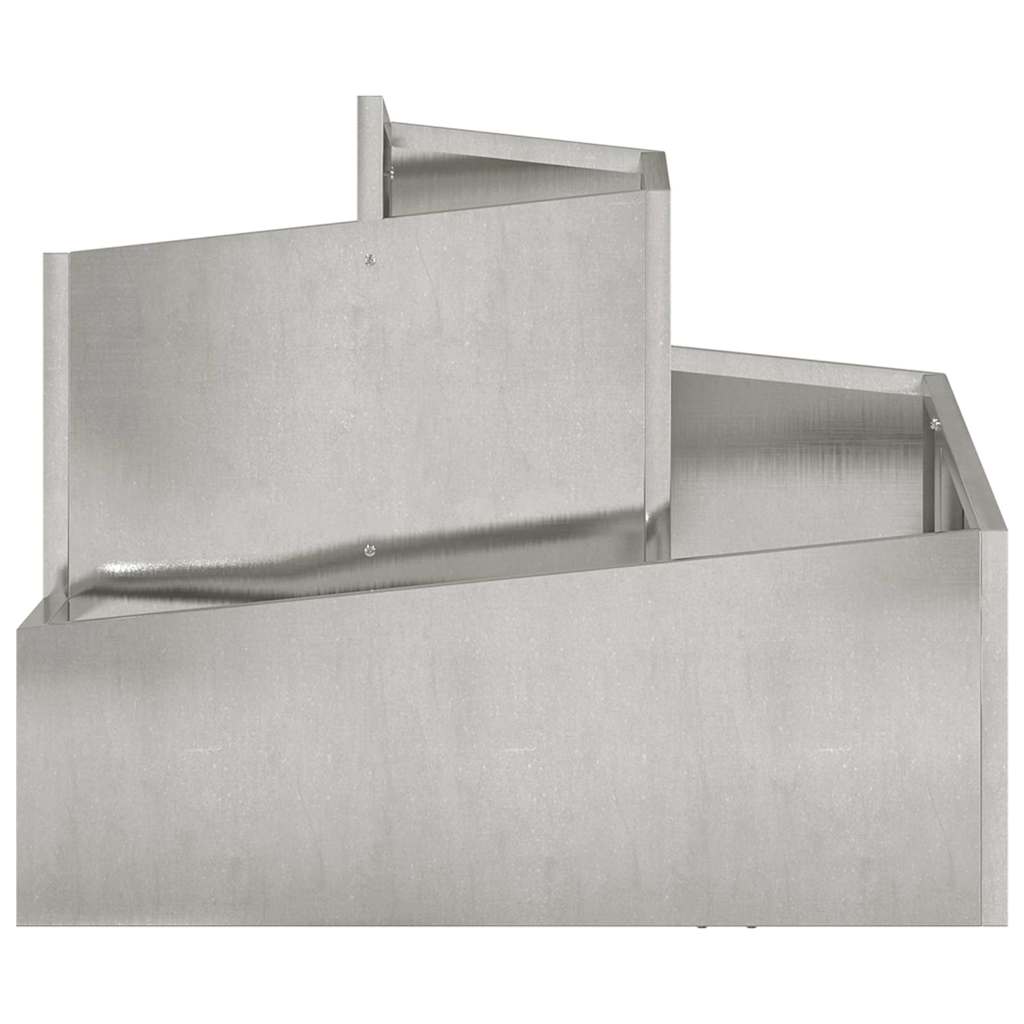 Gartenblumentopf Silber 60 x 60 x 50 cm Edelstahl