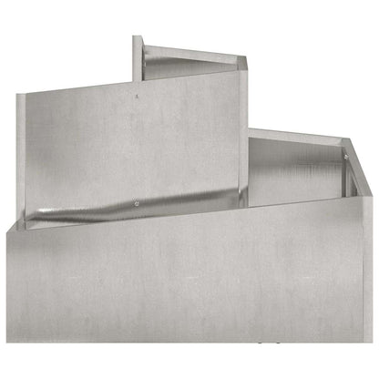 Gartenblumentopf Silber 60 x 60 x 50 cm Edelstahl