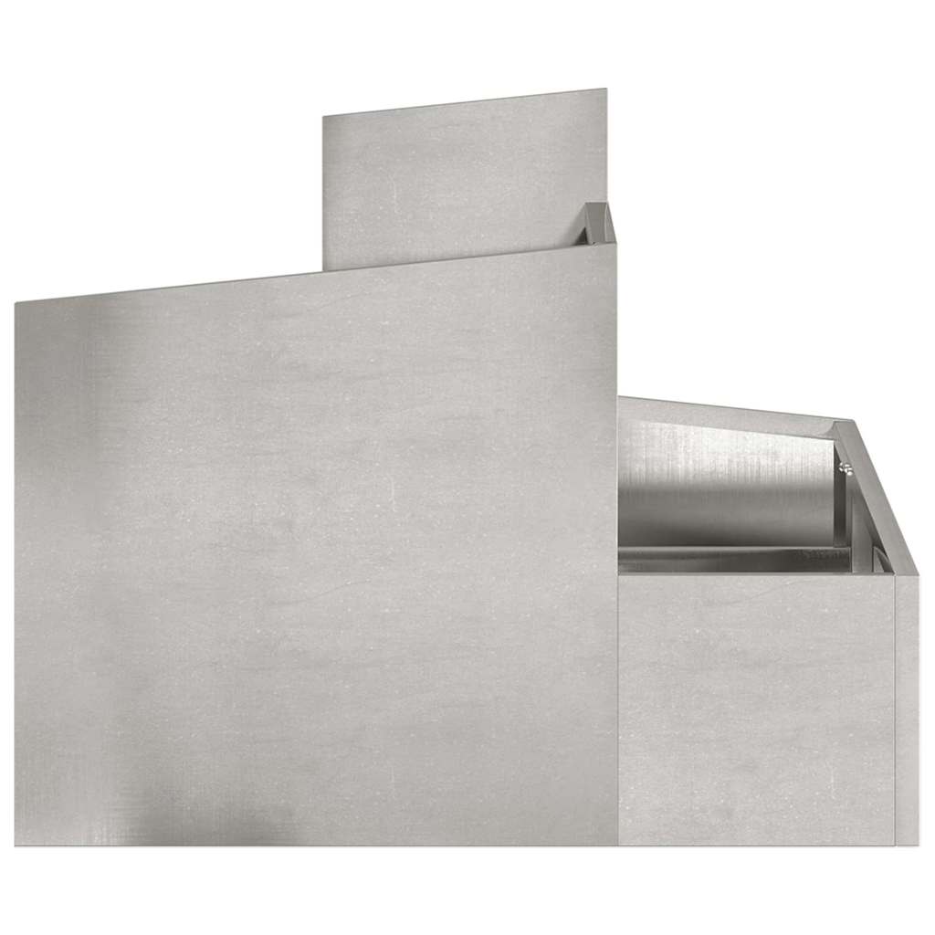 Gartenblumentopf Silber 60 x 60 x 50 cm Edelstahl