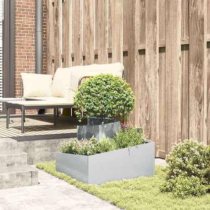 Gartenblumentopf Silber 60 x 60 x 50 cm Verzinkter Stahl