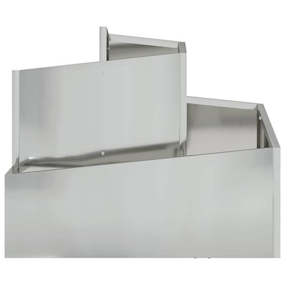 Gartenblumentopf Silber 60 x 60 x 50 cm Verzinkter Stahl