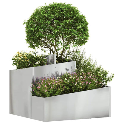 Gartenblumentopf Silber 60 x 60 x 50 cm Verzinkter Stahl