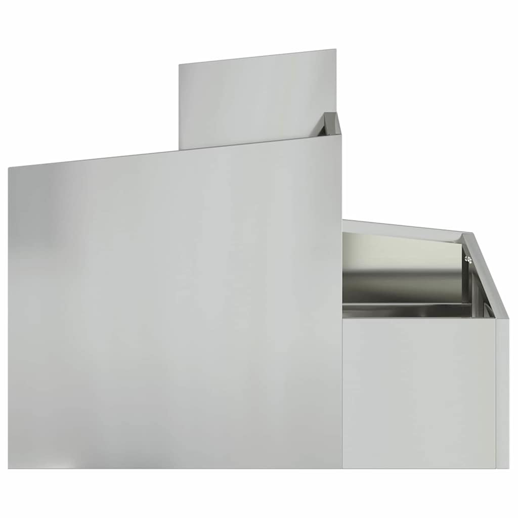 Gartenblumentopf Silber 60 x 60 x 50 cm Verzinkter Stahl