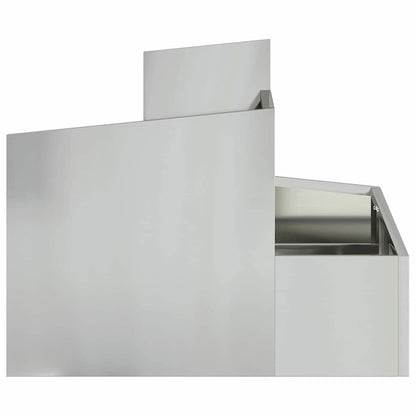 Gartenblumentopf Silber 60 x 60 x 50 cm Verzinkter Stahl