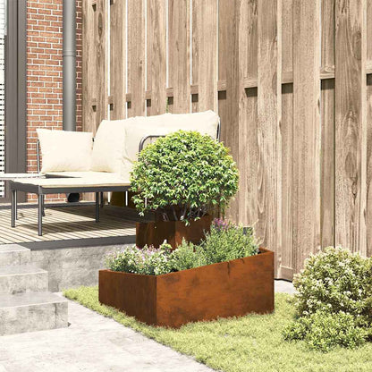 Gartenblumentopf Braun 60 x 60 x 50 cm Wetterfeststahl