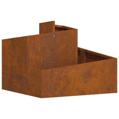Gartenblumentopf Braun 60 x 60 x 50 cm Wetterfeststahl