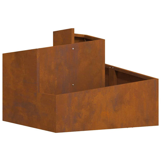 Gartenblumentopf Braun 60 x 60 x 50 cm Wetterfeststahl
