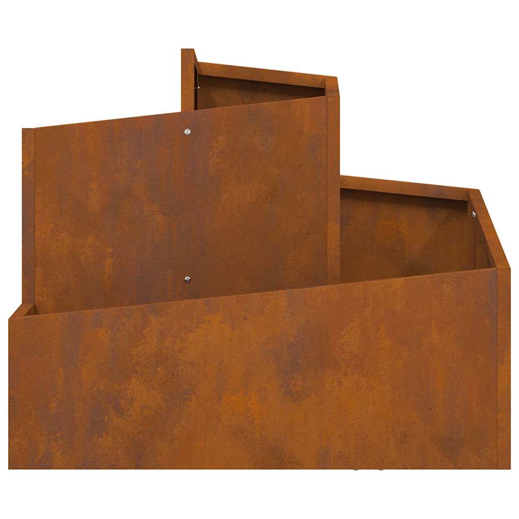 Gartenblumentopf Braun 60 x 60 x 50 cm Wetterfeststahl