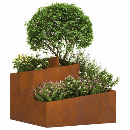 Gartenblumentopf Braun 60 x 60 x 50 cm Wetterfeststahl