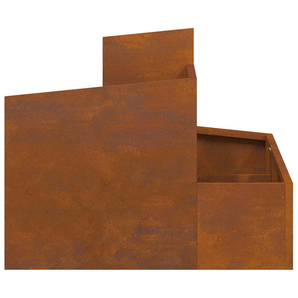 Gartenblumentopf Braun 60 x 60 x 50 cm Wetterfeststahl