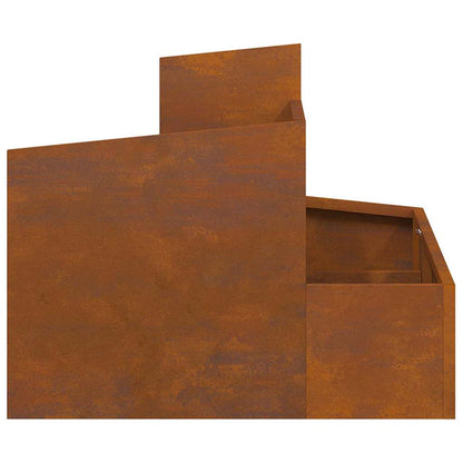 Gartenblumentopf Braun 60 x 60 x 50 cm Wetterfeststahl