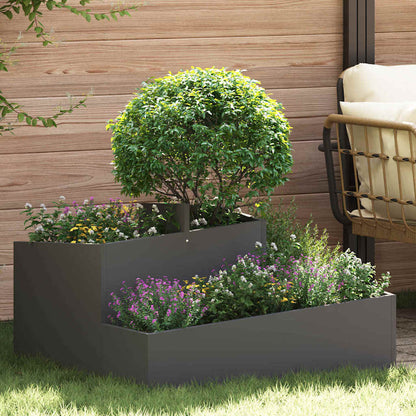 Gartenblumentopf Schwarz 80 x 80 x 50 cm Kaltgewalzter Stahl