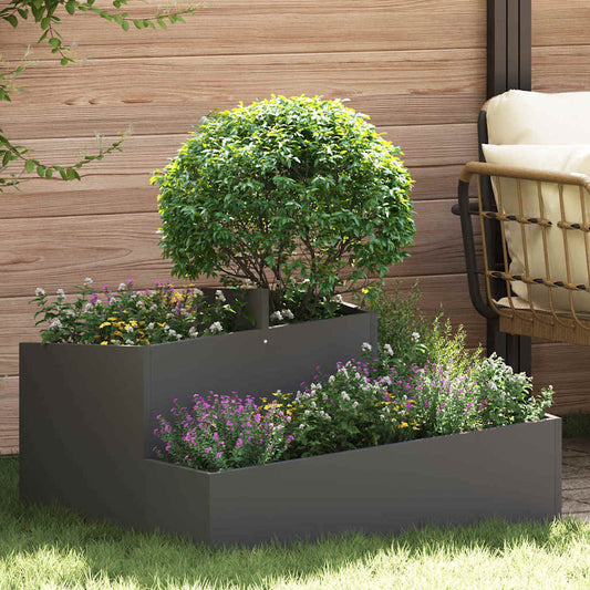 Gartenblumentopf Schwarz 80 x 80 x 50 cm Kaltgewalzter Stahl