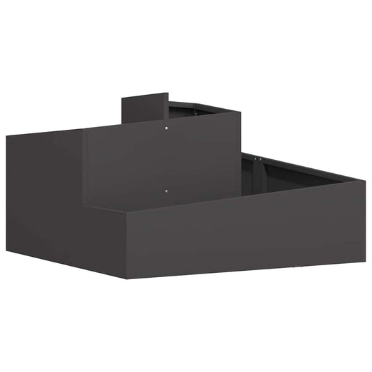 Gartenblumentopf Schwarz 80 x 80 x 50 cm Kaltgewalzter Stahl