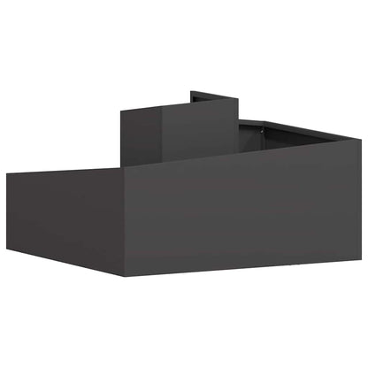 Gartenblumentopf Schwarz 80 x 80 x 50 cm Kaltgewalzter Stahl