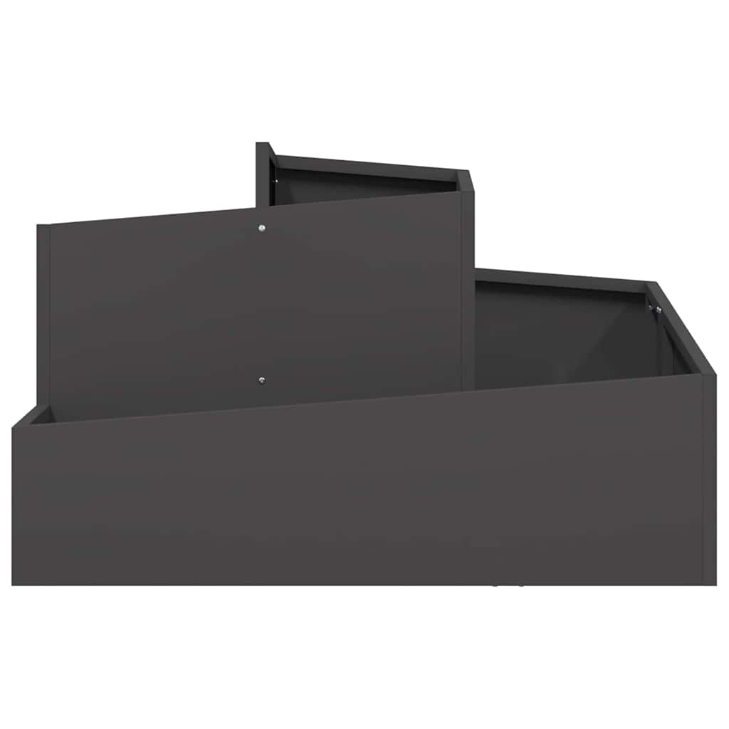 Gartenblumentopf Schwarz 80 x 80 x 50 cm Kaltgewalzter Stahl