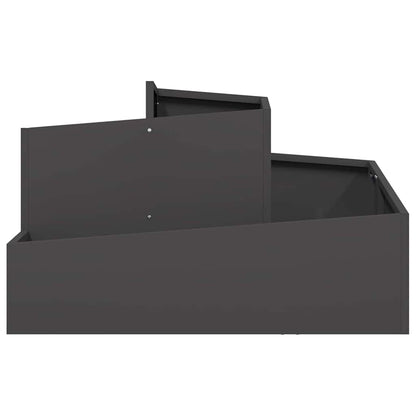 Gartenblumentopf Schwarz 80 x 80 x 50 cm Kaltgewalzter Stahl