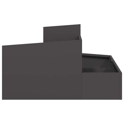 Gartenblumentopf Schwarz 80 x 80 x 50 cm Kaltgewalzter Stahl