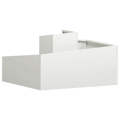 Gartenblumentopf Weiß 80 x 80 x 50 cm Kaltgewalzter Stahl