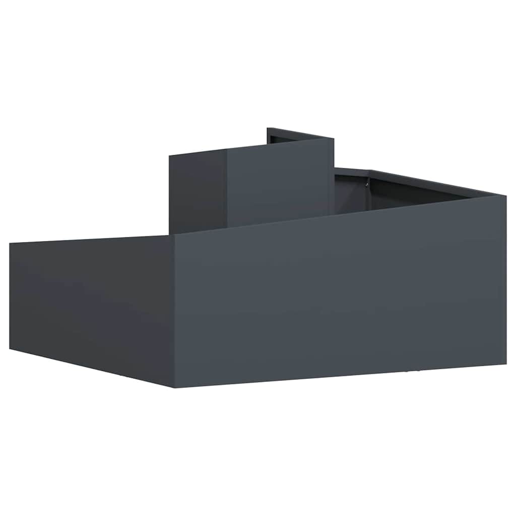 Gartenblumentopf Anthrazit 80 x 80 x 50 cm Kaltgewalzter Stahl