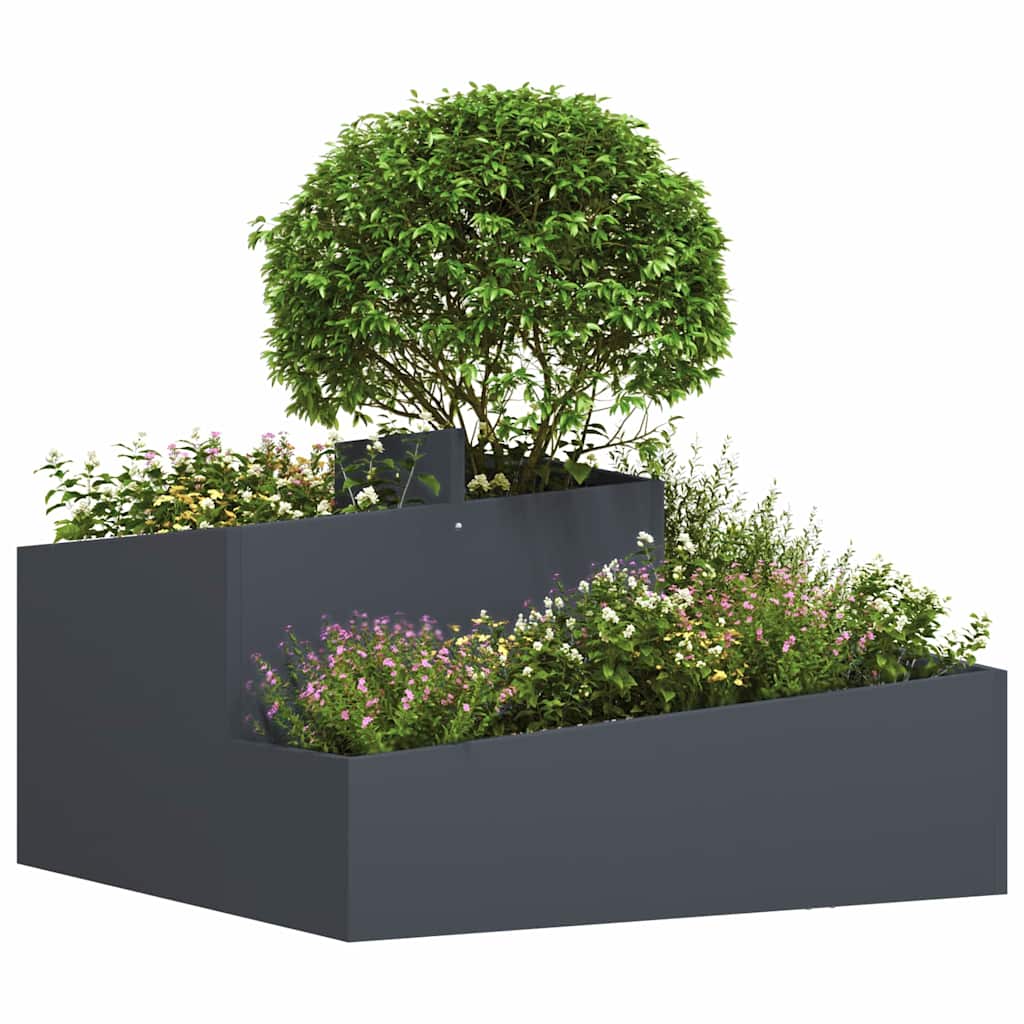 Gartenblumentopf Anthrazit 80 x 80 x 50 cm Kaltgewalzter Stahl