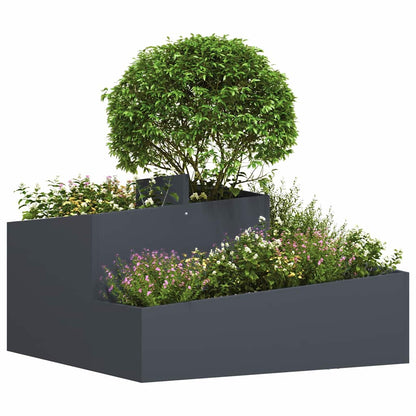 Gartenblumentopf Anthrazit 80 x 80 x 50 cm Kaltgewalzter Stahl