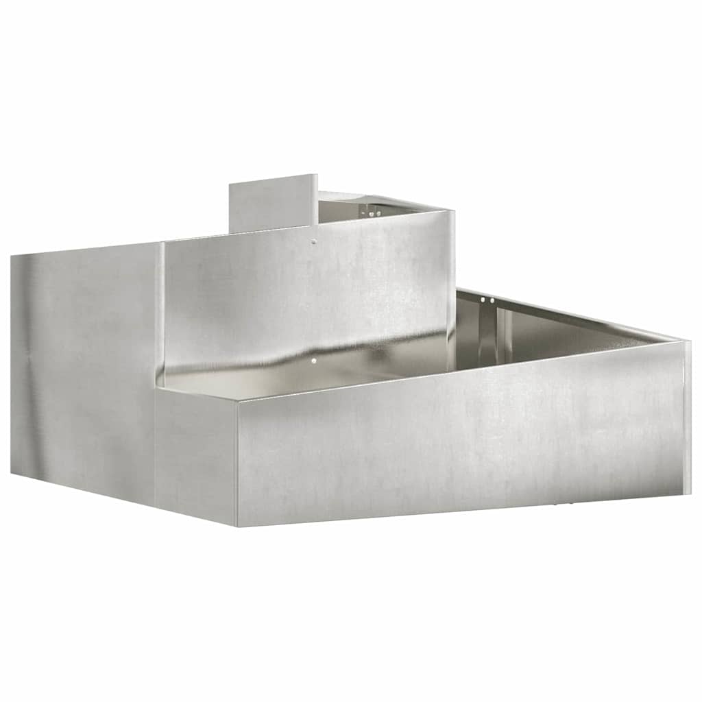 Gartenblumentopf Silber 80 x 80 x 50 cm Edelstahl