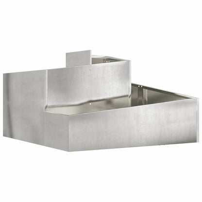 Gartenblumentopf Silber 80 x 80 x 50 cm Edelstahl