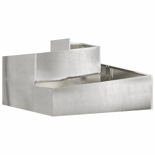 Gartenblumentopf Silber 80 x 80 x 50 cm Edelstahl