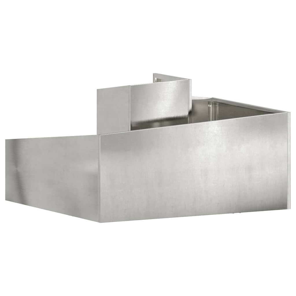 Gartenblumentopf Silber 80 x 80 x 50 cm Edelstahl