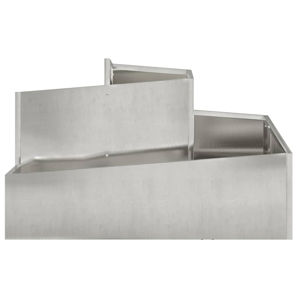 Gartenblumentopf Silber 80 x 80 x 50 cm Edelstahl