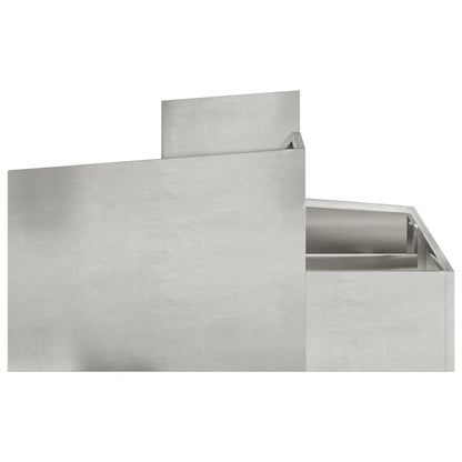 Gartenblumentopf Silber 80 x 80 x 50 cm Edelstahl