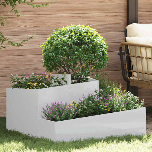 Gartenblumentopf Silber 80 x 80 x 50 cm Verzinkter Stahl