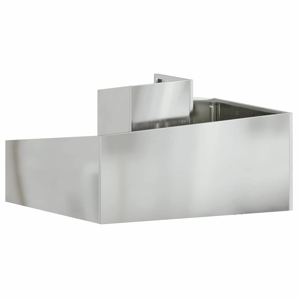 Gartenblumentopf Silber 80 x 80 x 50 cm Verzinkter Stahl