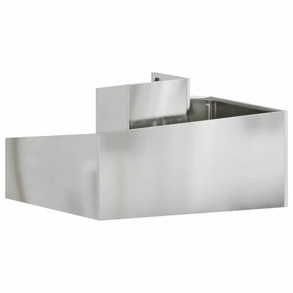 Gartenblumentopf Silber 80 x 80 x 50 cm Verzinkter Stahl