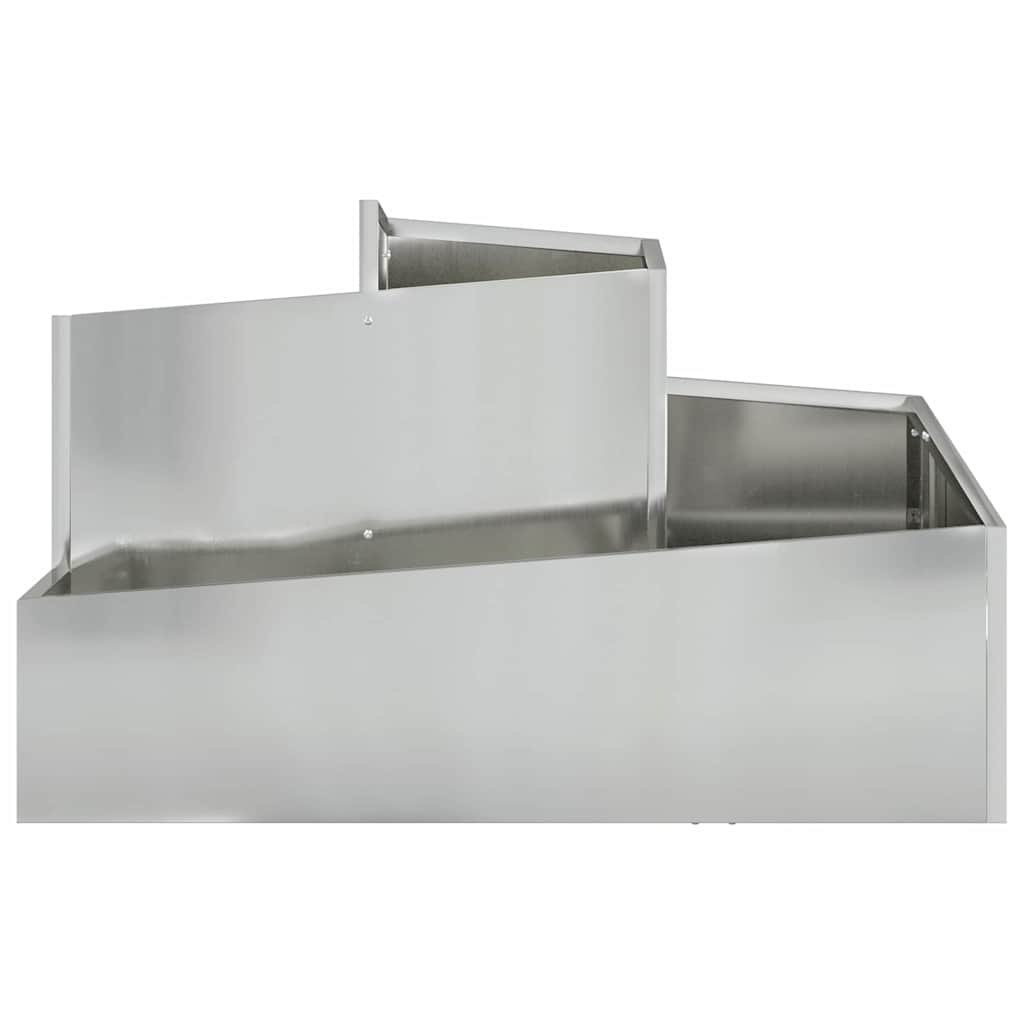 Gartenblumentopf Silber 80 x 80 x 50 cm Verzinkter Stahl