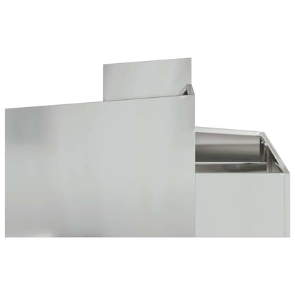 Gartenblumentopf Silber 80 x 80 x 50 cm Verzinkter Stahl