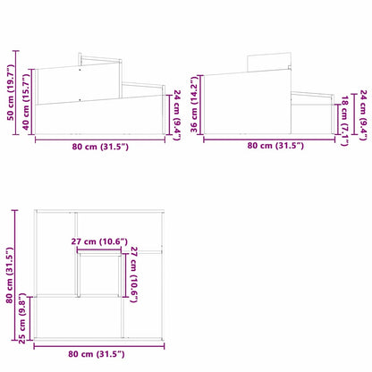 Gartenblumentopf Silber 80 x 80 x 50 cm Verzinkter Stahl