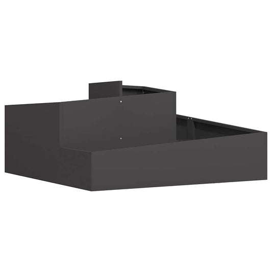 Gartenblumentopf Schwarz 100 x 100 x 50 cm Stahl