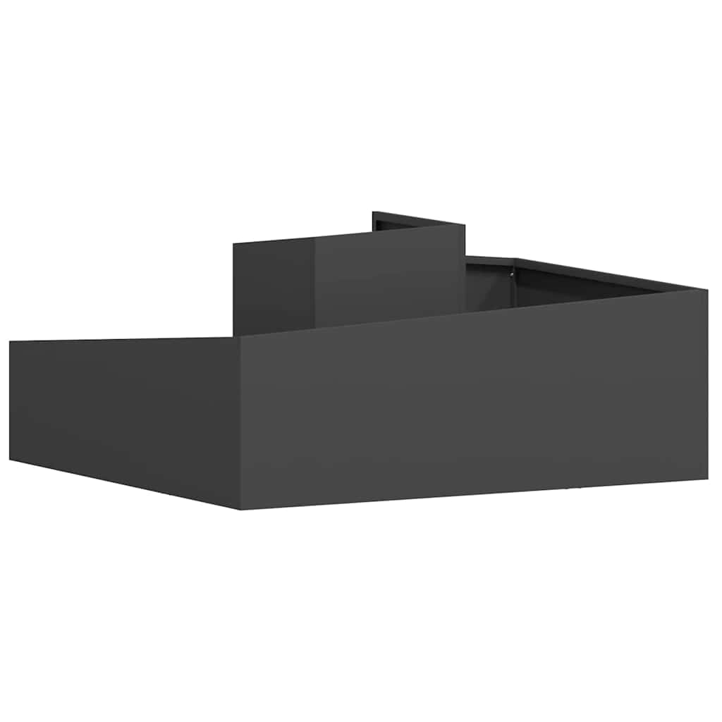 Gartenblumentopf Schwarz 100 x 100 x 50 cm Stahl