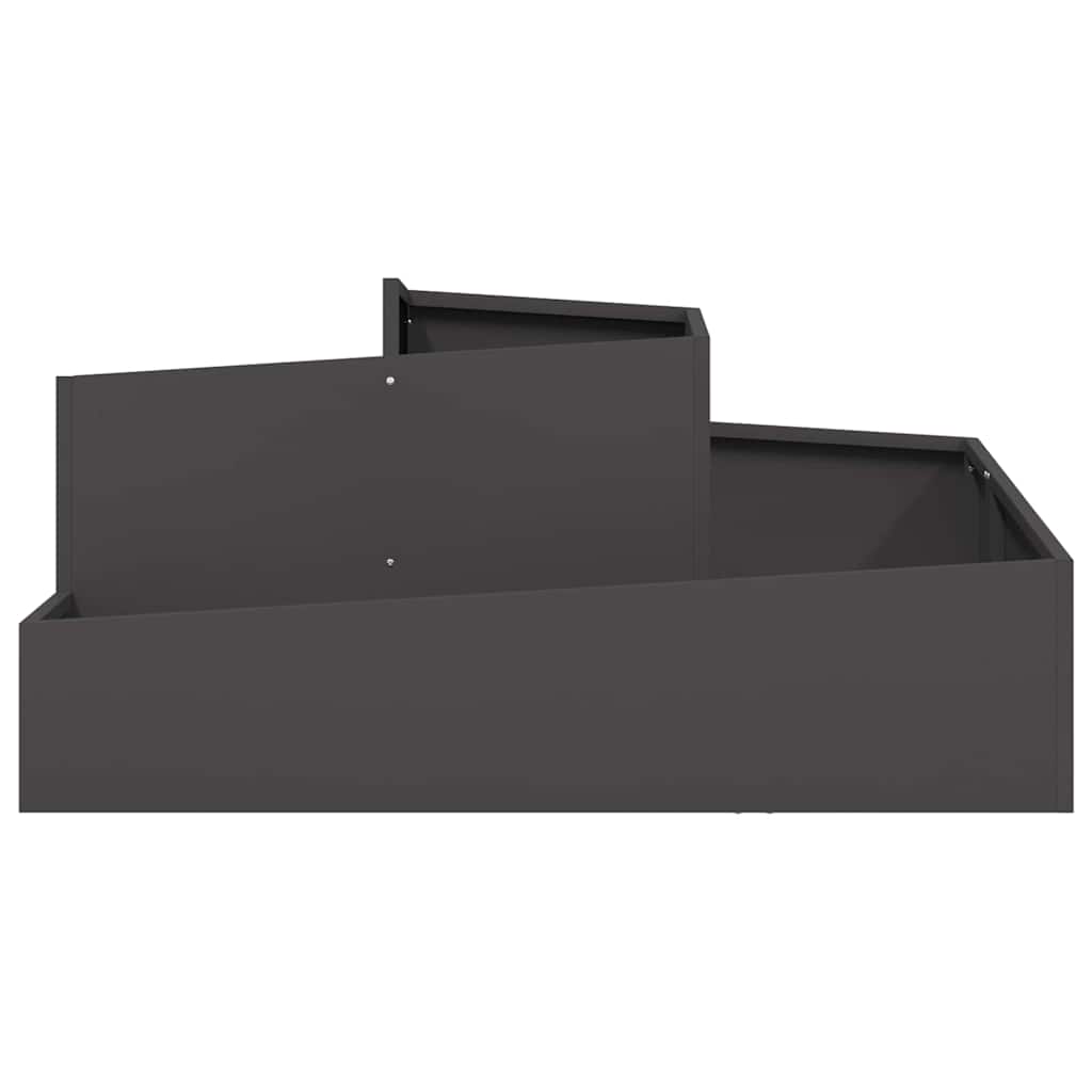 Gartenblumentopf Schwarz 100 x 100 x 50 cm Stahl