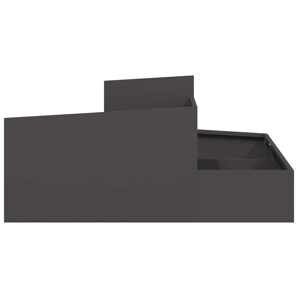 Gartenblumentopf Schwarz 100 x 100 x 50 cm Stahl