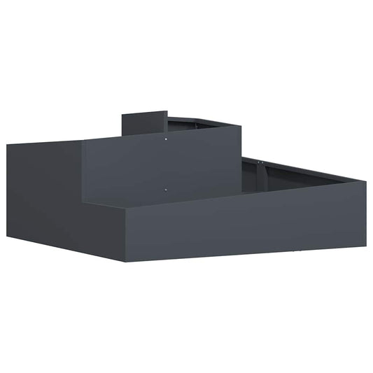 Gartenblumentopf Anthrazit 100 x 100 x 50 cm Stahl