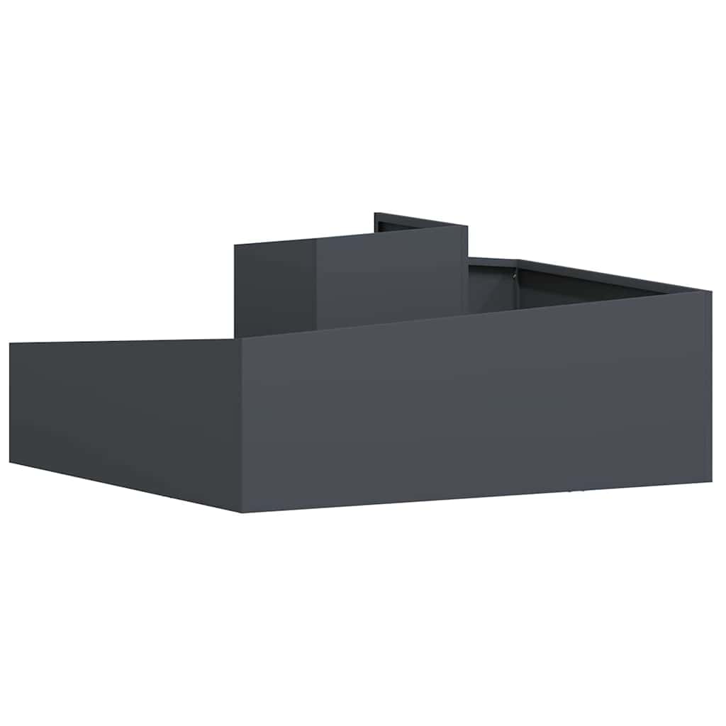 Gartenblumentopf Anthrazit 100 x 100 x 50 cm Stahl
