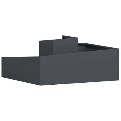 Gartenblumentopf Anthrazit 100 x 100 x 50 cm Stahl