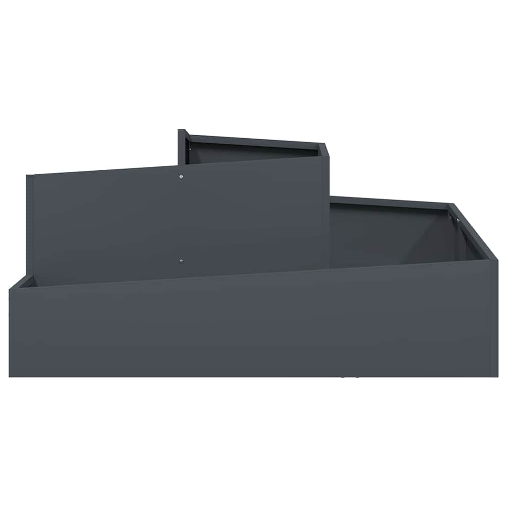 Gartenblumentopf Anthrazit 100 x 100 x 50 cm Stahl