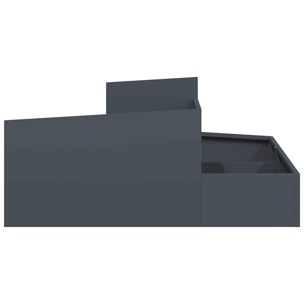 Gartenblumentopf Anthrazit 100 x 100 x 50 cm Stahl