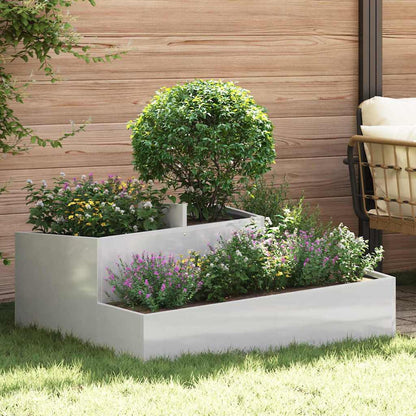 Gartenblumentopf Silber 100 x 100 x 50 cm Edelstahl