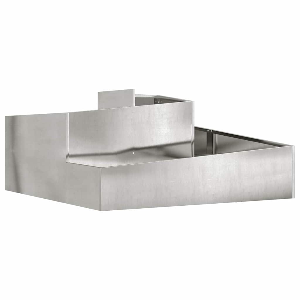 Gartenblumentopf Silber 100 x 100 x 50 cm Edelstahl