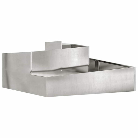 Gartenblumentopf Silber 100 x 100 x 50 cm Edelstahl